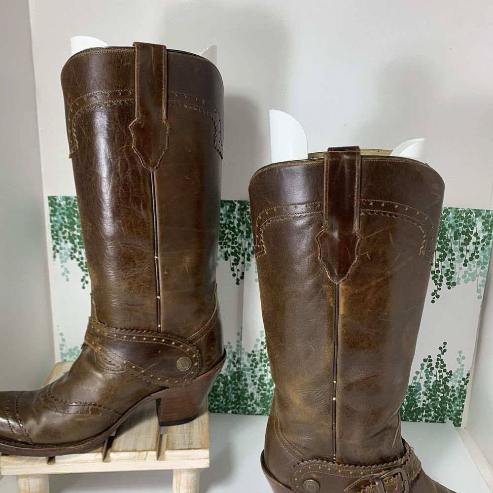 Leather Corral Western Boots Cowboy Cowgirl Size 7.5 Women - Picture 3 of 16